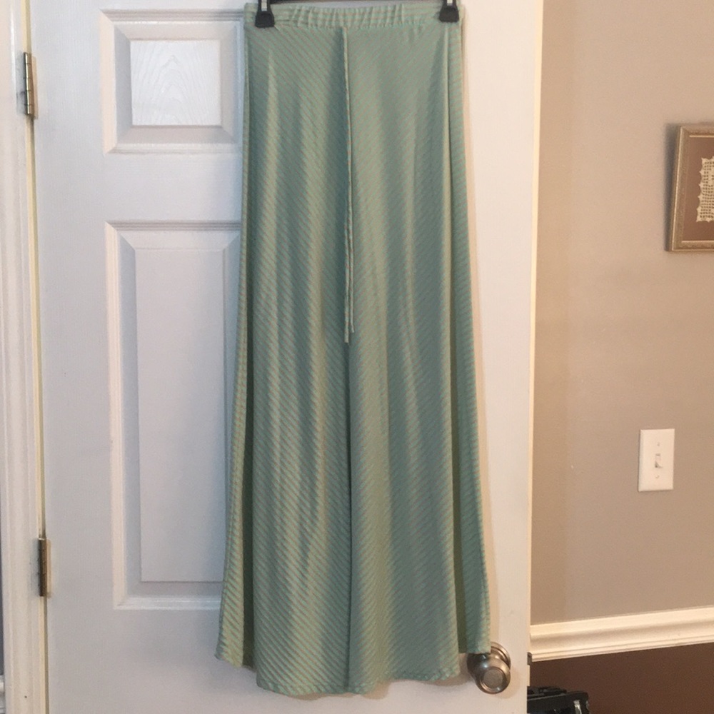 Papermoon Mint Green and Gold Maxi Skirt